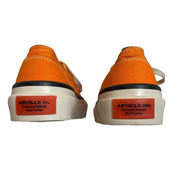 Second / Layer x Article No Sneakers AN1007 Low Top Shoes Orange Mens US 6 - Picture 4 of 7